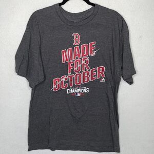Boston Red Sox 2018 Made For October Majestic Triple Peak T-Shirt size-Large